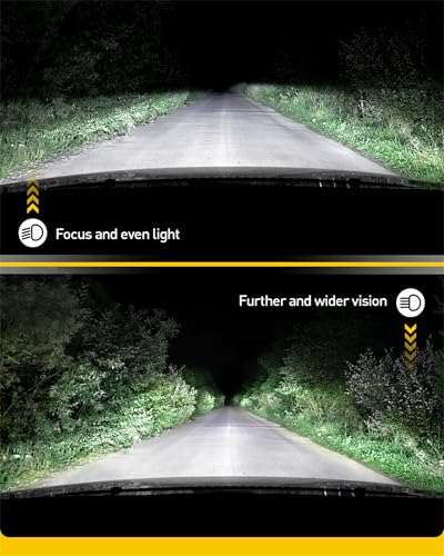 Image of AUXITO 9005 9006 Bulbs, 1100% 150,000LM Brighter 6500K White Illumination, Factory Halogen Size Match, Simple Plug and Play, 99% Vehicle Compatible, Pack of 4