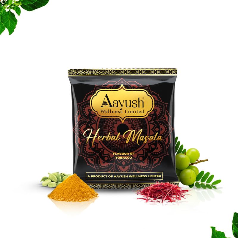 Aayush Herbal Masala (60 Sachet, Gutka Flavour) Gutkha Addiction Solution | Nicotine-Free for Tobacco Consumers | Non-Addictive, No Spit Formula & Tobacco Free | 120 Grams-image-43