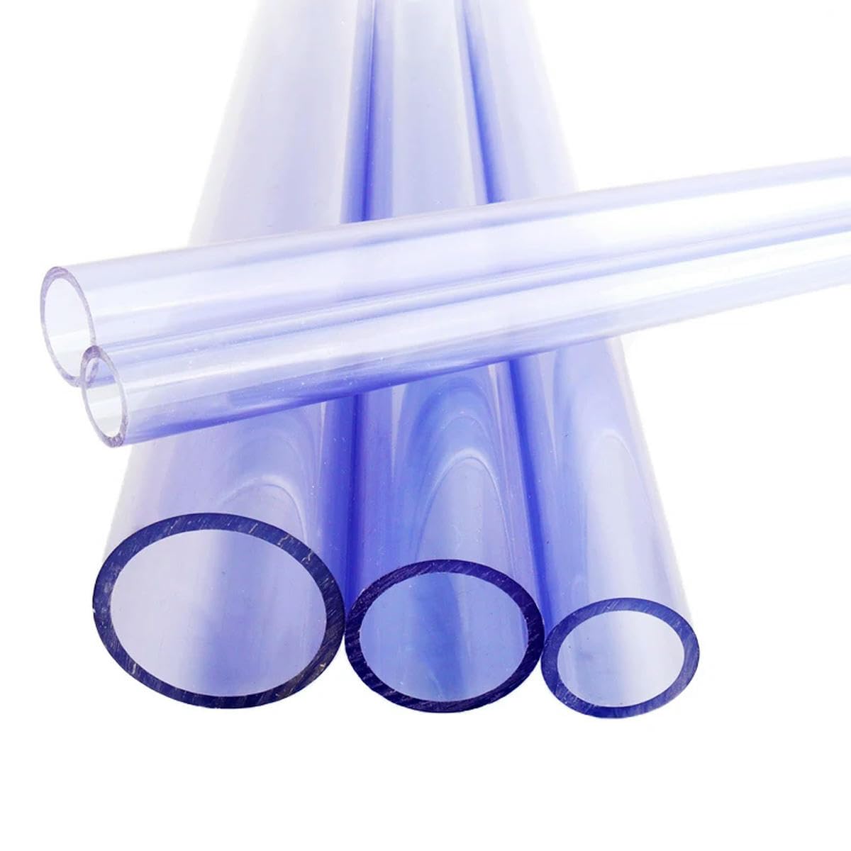 2 conectores de tubería transparentes azules de 20/25/32/40/50 mm, accesorios para peces de acuario, accesorios rápidos, 2 unidades, 50 mm
