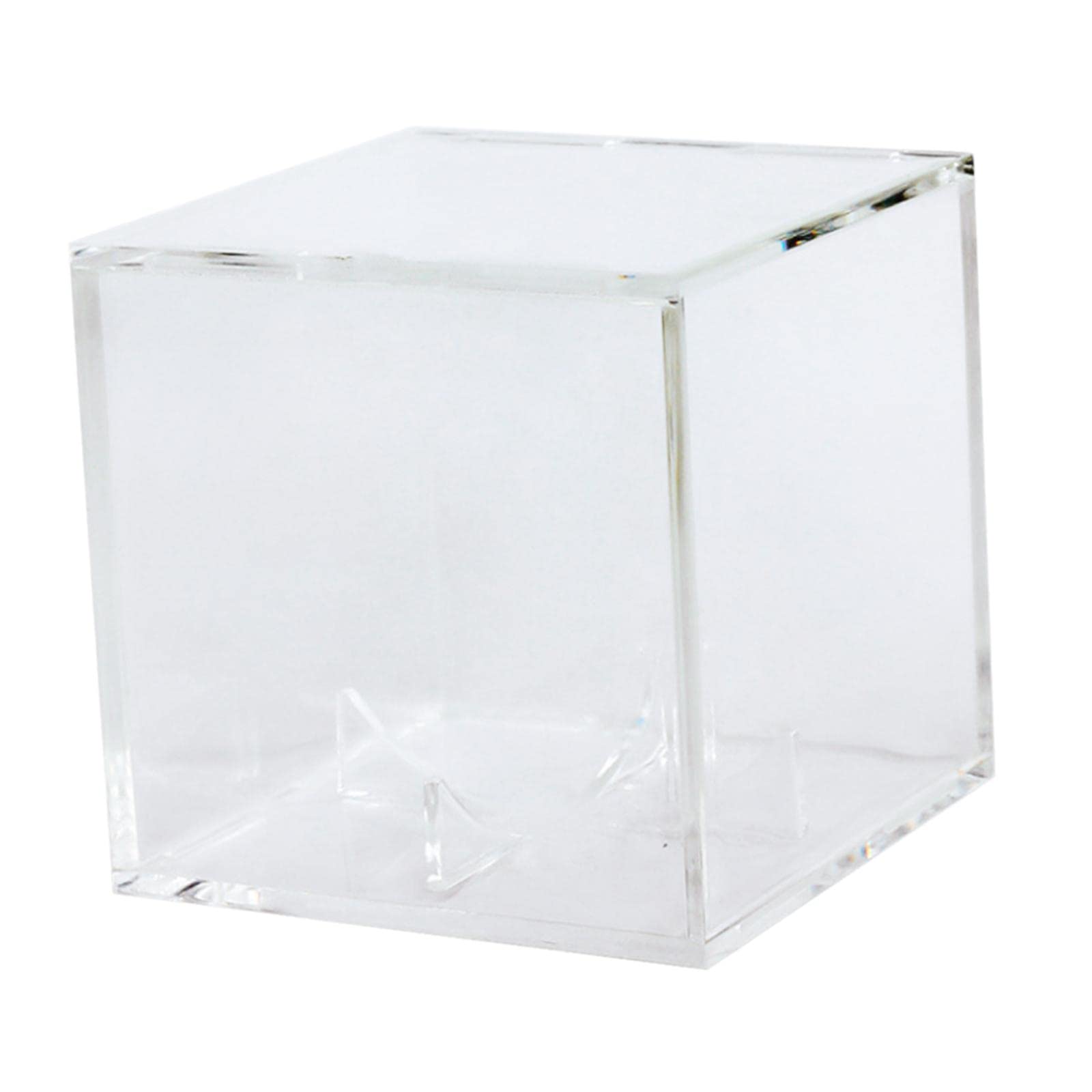 Amagogo Support de Baseball Anti-poussière Signé Porte-Balle Cube Boîte de Baseball en Acrylique Transparent