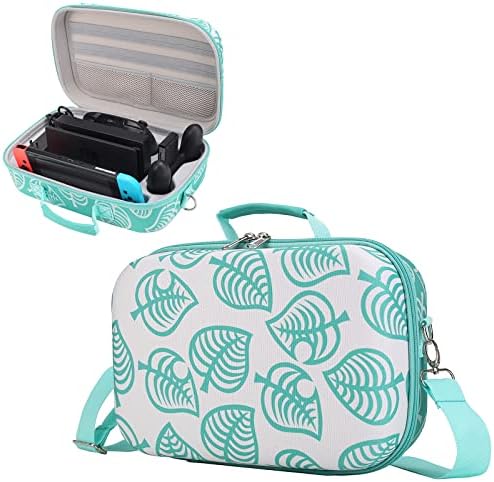 Pemalin Carrying Travel Case for Nintendo Switch/OLED Model, Hard Shell Storage Case for Switch Console and Full Set of Accessories, with Mesh Pocket and 18 Card Slots.