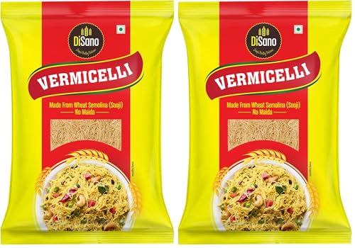 Image of DiSano Wheat Vermicelli, No Maida, 850 Gram - Cholesterol Free (Pack of 2)