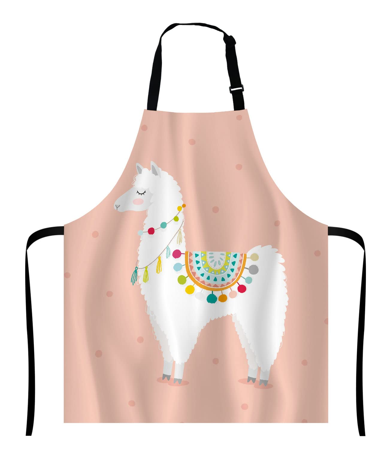 Wasach Unisex Multi 16 Cute Llama Bib With Adjustable Neck For Men Women,Suitable For Home Kitchen Cooking Waitress Chef Grill Bistro Baking Bbq