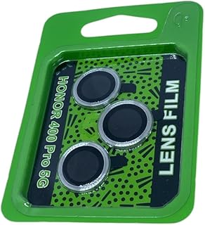 شاشة حماية (اسكرينة) للكاميرا متوافق مع هاتف Honor 400 pro عدسات مقاومة للخدوش بدرجة صلابة عالية سهلة التركيب من عمارة ستور (سيلفر)