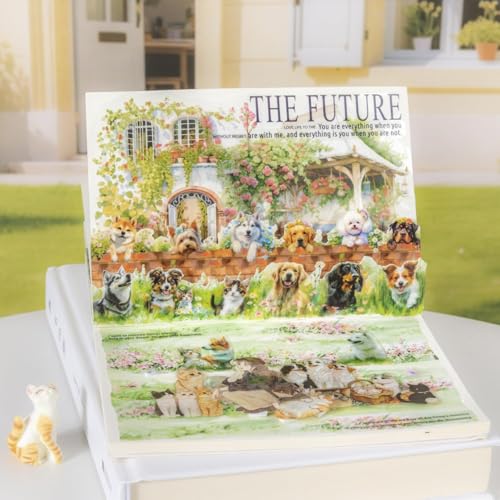 Image of PET Tape Set for Junk Journal,6 Rolls Cute Cat Tape Stickers,Clear Pet Dog Stickers for Scrapbooking,Journaling,Planner,DIY Arts Crafts,Notebook,Phone Case,Cups(Pet Time)