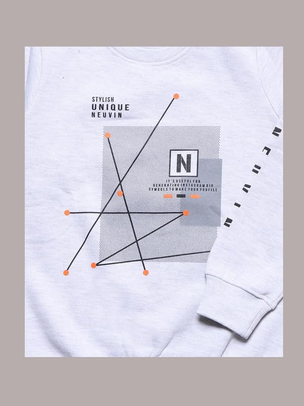 Image of Round Neck Fleece Sweat Shirt for Boy's