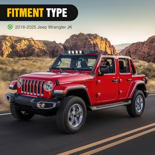 Image of Nilight Front Windshield Frame Cover for 2007-2018 Jeep JK JKU Unlimited