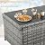FHFO 4 Piece Outdoor Patio Furniture Set, Wicker Conversation Set, Rattan Table and Chairs and Loveseat with Cushions for Outside Balcony Porch Backyard (Gray-Beige)