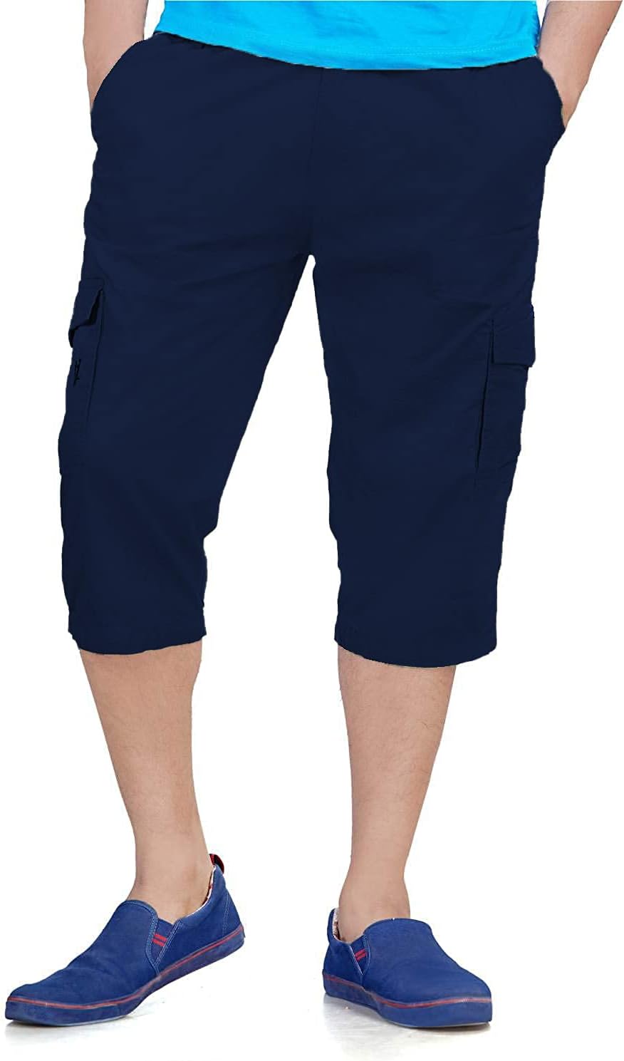 0-DEGREE Men's Regular Fit Three Quarter Shorts
