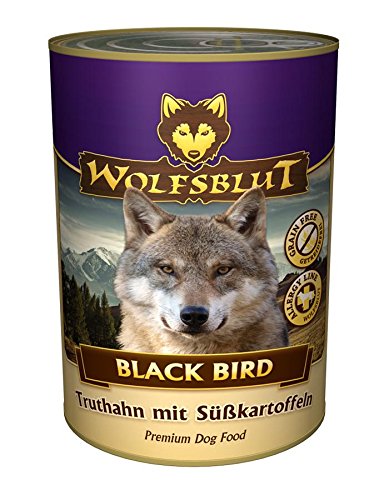 Produktbild von Wolfsblut Black Bird Hundenassfutter Truthahn & Süßkartoffel - 12 x 395 g
