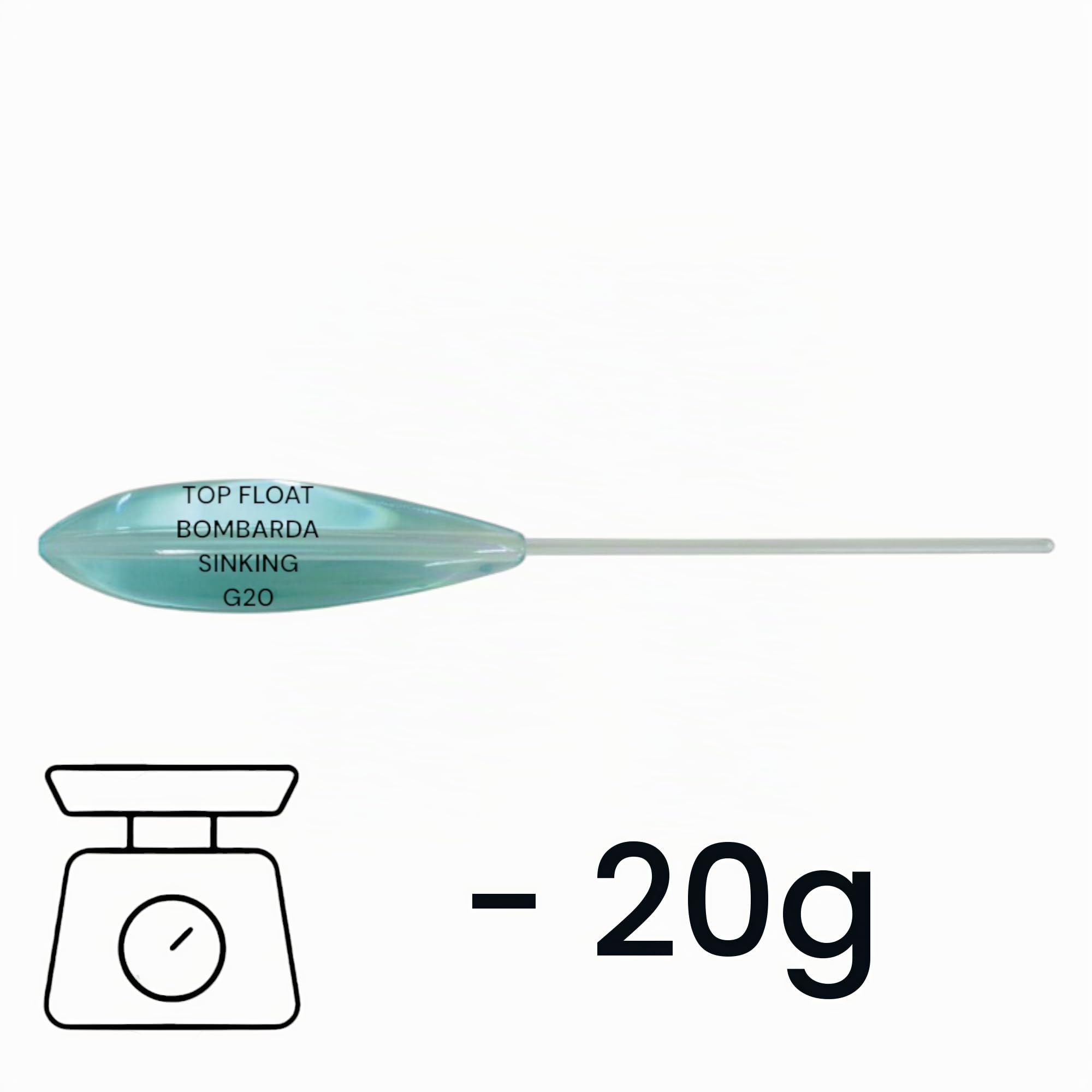 Top Float Sbirolino Sinking Set Blu Trans 10 x 20g | Sbirolino Sinking - Accessori da Pesca Trota Lago & Fiume - Articoli Mare - Kit Pesca a Luccio e Spigole - Fishing Set