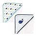 Luvable Friends Unisex Baby Cotton Terry Hooded Towels, Blue Whale, One Size