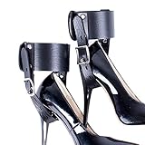 BDSM Bondage Fuß-Fessel, 2x Fußgelenk-Schnalle, sexy Damen SM Fetisch Fesseln, Fesselset abschließbar, schwarz - SEE-X Erotik-Accessoire Mod-Nr 11401