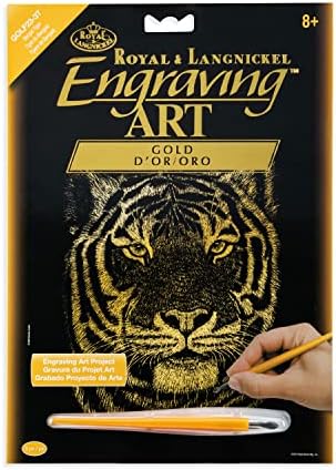 Royal & Langnickel Gold Engraving Art A4 Size Bengal Tiger Designed Painting Set
