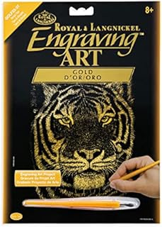 Royal & Langnickel Gold Engraving Art A4 Size Bengal Tiger Designed Painting Set