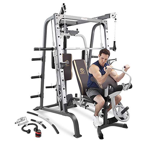 Marcy Smith Cage Workout Machine Total Body Training Home Gym System with Linear Bearing Md-9010G