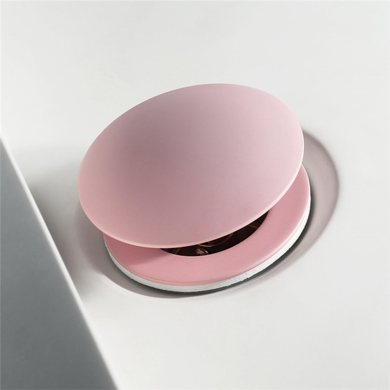 Piletta Di Scarico Lavabo Universale G1 1/4“,Rosa,Piletta Click Clack Bianca Bidet,Piletta Lavabo Bagno Click Clack,Con Cestello,Scolapiatti A Rimbalzo In Rame Pieno,Rosa A