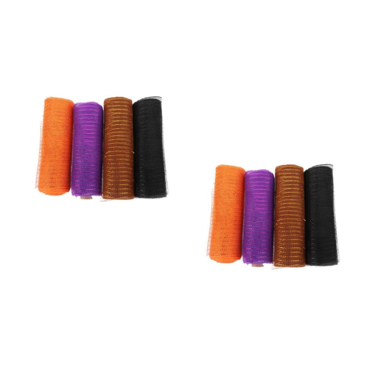 Healeved 8 Rouleaux Couronne de Ruban Faite à Main pour Halloween, 4