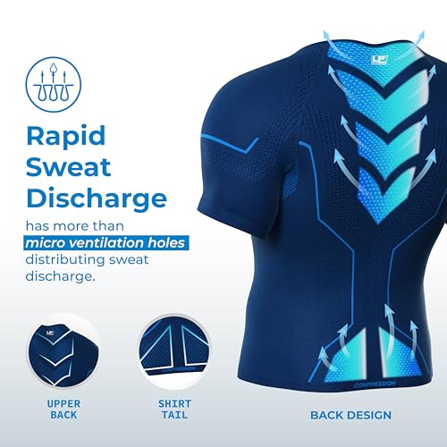 LP SUPPORT Men’s AIR Compression Short Sleeve Top ARM2301S - Workout, Gym, Yoga - Ultimate Comfort & Support Shapewear3