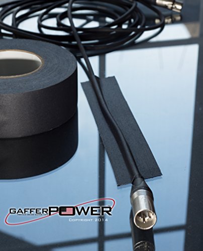 Real Usa Professional Grade Gaffer Tape By Gaffer Power, Made In The Usa, Heavy Duty Gaffers Tape, Non-Reflective, Multipurpose. 2 Inches X 30 Yards, Black #TOP2