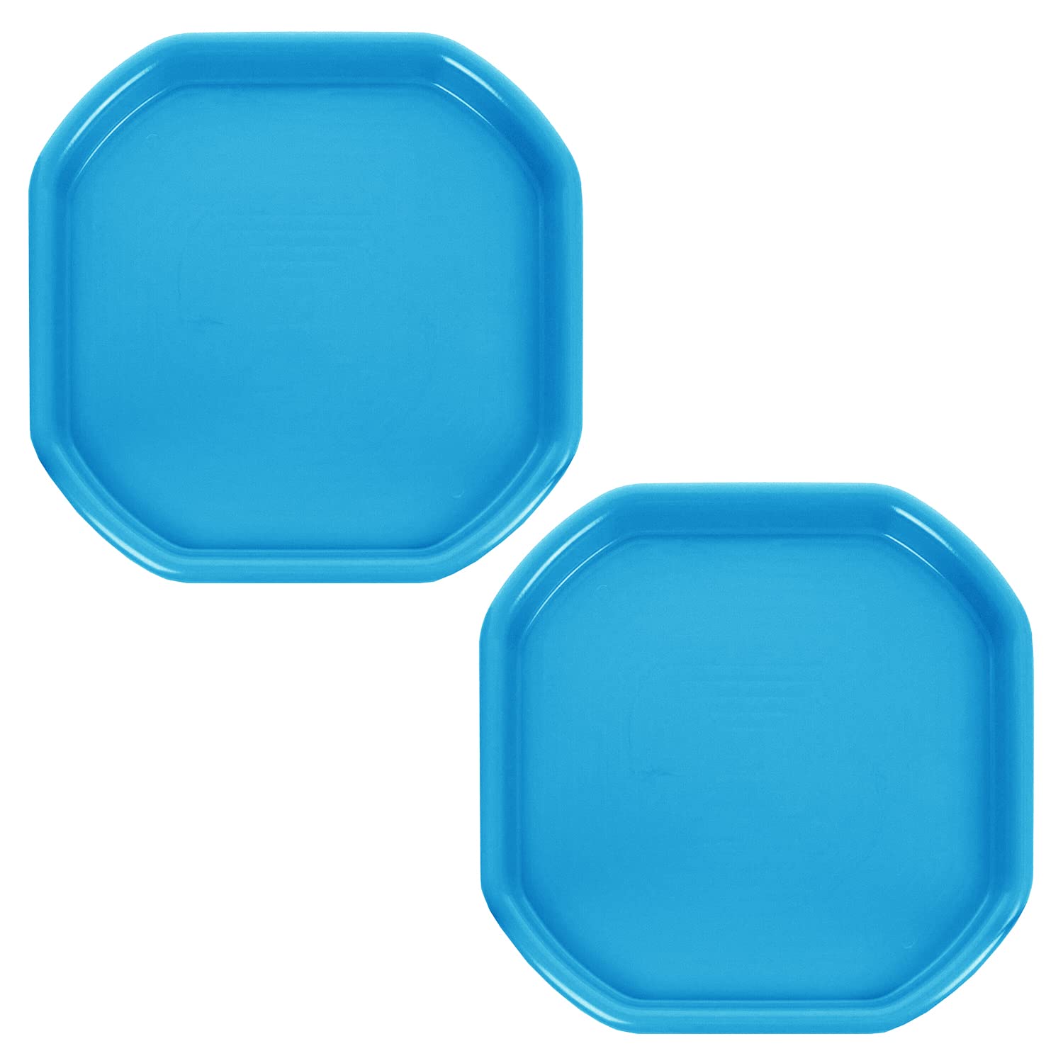 (Set of 2) - Small Octagoanal Sky Blue mixing Tray 70Cm Diameter Tuff Spot Mixing Board Sand Water Activity Kids Play Heavy Duty Plastic Strong and Premium Messy Tray Multipurpose Tray (Sky Blue)