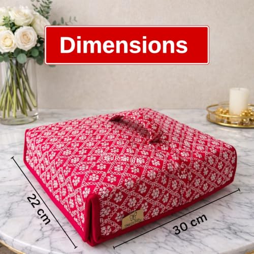 Image of Trendifly silk Lucknowi Jewellery Organiser Box for women Necklace organizer pouches Travel Makeup Cosmetic Earrings Jewelry Storage box for Bridal Gifting (Dark Pink)