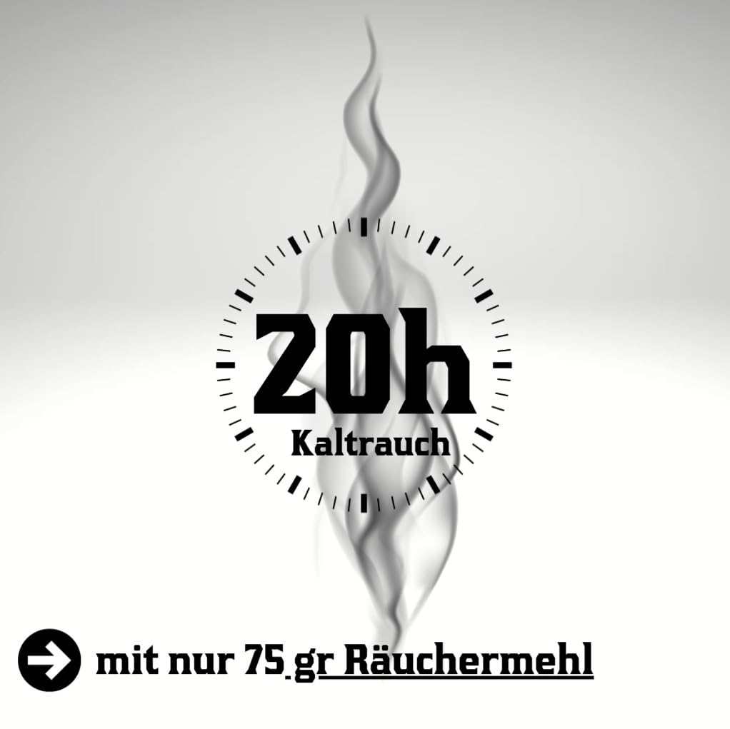 Jaeger Original Spar-Brand Gr. 3 aus Edelstahl, Made in Germany, 20 Stunden Kaltrauch. Cold Smoke Generator, Food Smoker, Kaltrauch, Räucherschnecke