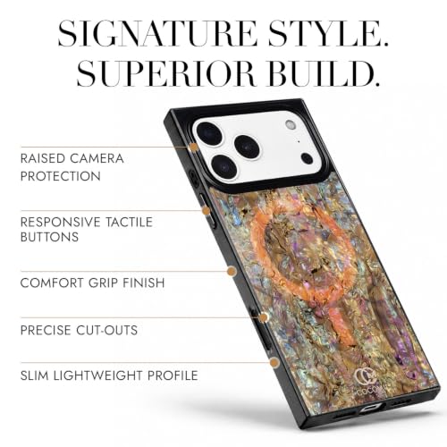 Image of COCOMII Rectangle for iPhone 18 Pro /17 Pro Case, Eclipse Abalone Shell