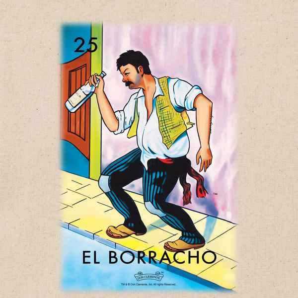 El Borracho Drunk Loteria Card Mexican Latina Graphic Tote Bag for Adults2