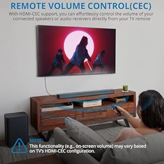 AUTOUTLET HDMI eARC/ARC to RCA Audio Adapter, 192kHz 1.5M/5FT ARC to RCA Cable, Supports CEC, Integrated Desgin, Plug and Play, eARC Audio Extractor for Speakers, Soundbars, Stereo System(PCM Only)