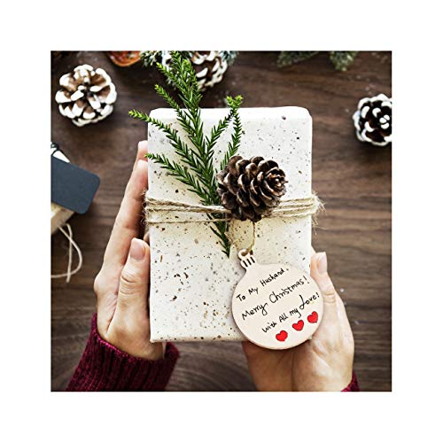 Wooden Christmas Ornaments Diy Round Unfinished Wood Pieces Slices Scrafts For Kids Tree Decoration Christmas Craft Supplies 40Pcs 3" Predrilled With Hole Blanks Discs Bulk #TOP4