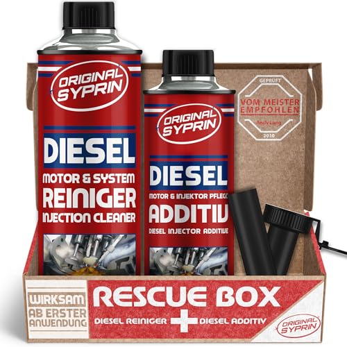 SYPRIN Original Diesel Additiv und Reiniger Bundle I Injektor-Reiniger Einspritzdüsen-Reiniger Diesel-Reinigung Diesel-Additive I Motorsystemreiniger Paket