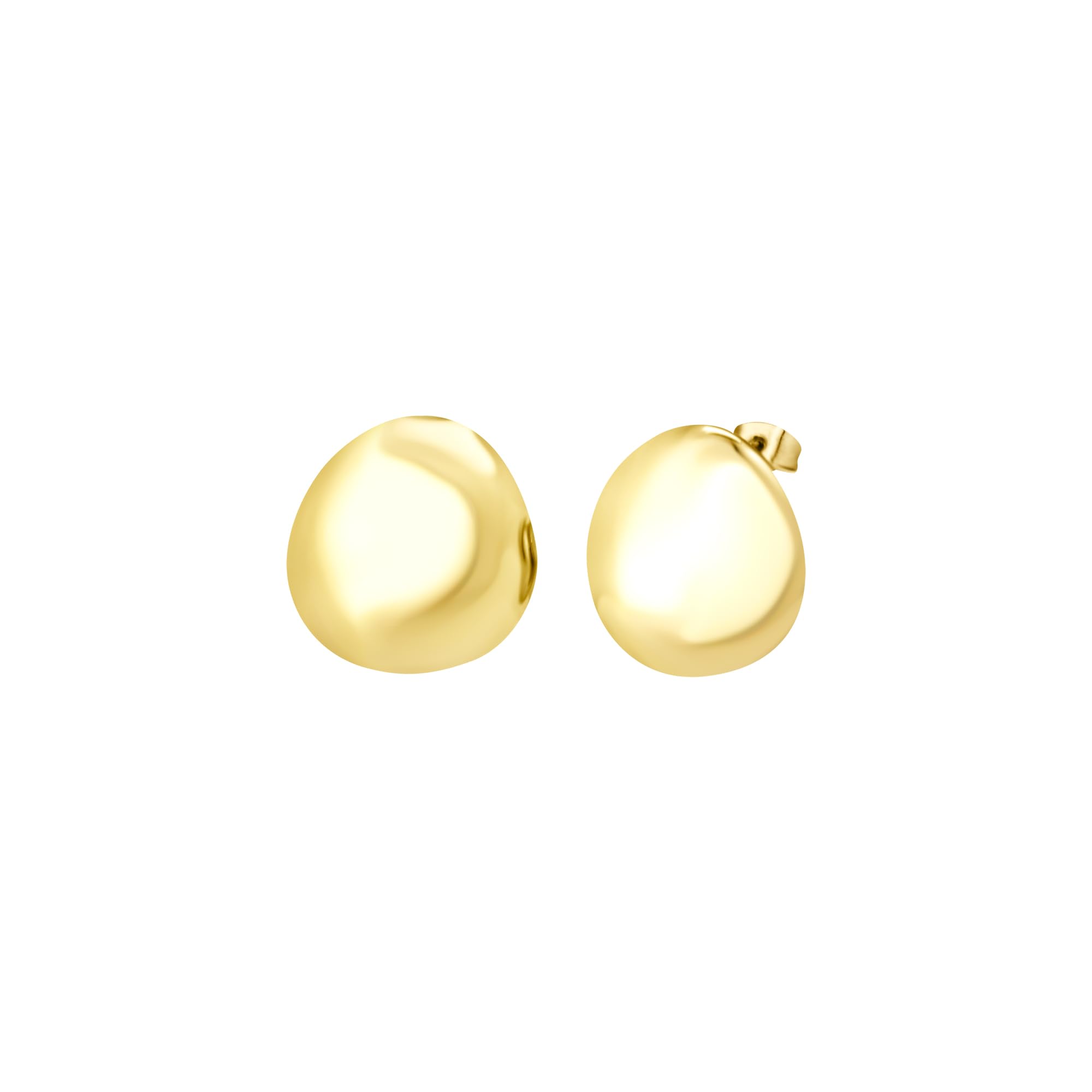 Breil, Collezione Bubble, Orecchini Donna in Acciaio con Elemento Lucido e Sinuoso, Chiusura a Farfalla, Idea Regalo Donna