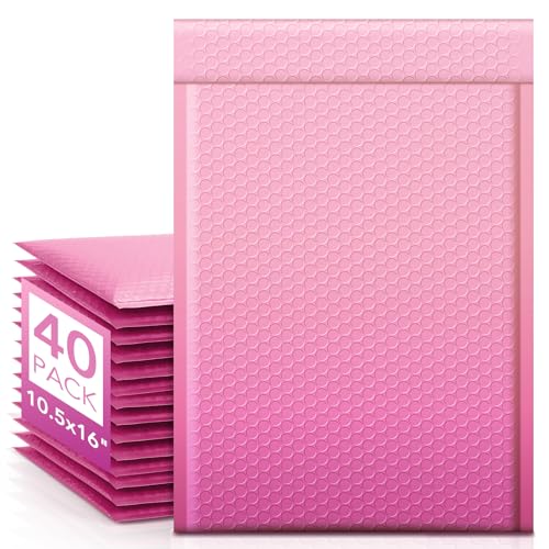 Image of Fuxury Gradient Pink Bubble Mailers 10.5x16 inchUsable 10.5x15 inchPadded Envelopes