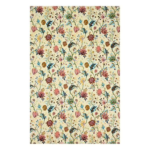 Image of Mafatlal Saanjh 144 TC Cotton Single Bedsheet 90x60 Inch | Floral Bed Sheet for Home Bedroom | Comfortable Cotton Fabric | Pillow Cover Included | Amber Yellow
