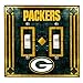 Green Bay Packers - NFL Art Glass Double Switch Plate Cover