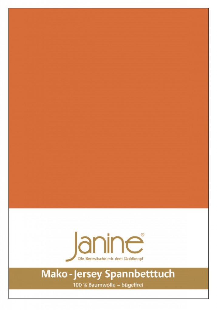 Janine Spannbettlaken Mako Feinjersey Classic Jersey 5007, Größe:140 x 200-160 x 200 cm, Farbe:rost-orange 67