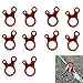 WESTONETEK Pack of 10 Aluminum Guyline Wind Rope Buckle Cord Adjuster for Tent Camping Hiking Backpacking Outdoor Activity, Red