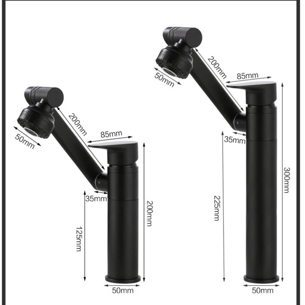 Obrotowa umywalka łazienkowa o 1080° Bateria umywalkowa Bateria stojąca Odporna na zachlapanie woda z kranu Głowica prysznicowa Aeratory Armatura RURA x 2, duan hui pipe2, G1/2