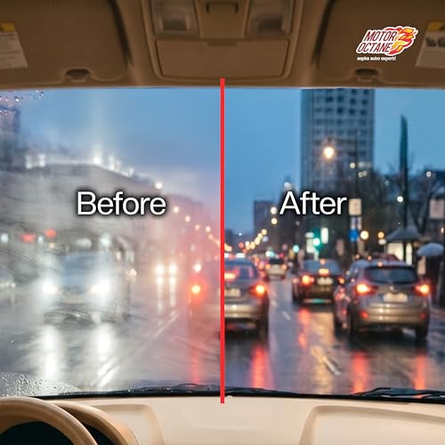 Image of Car Glass Cleaner Spray | 250ml | Anti-Fog Formula | Streak Free Shine for Car Windshields, Windows & Mirrors | Water Repellent Shield | Removes Dirt, Grim & Oily Film from Glass