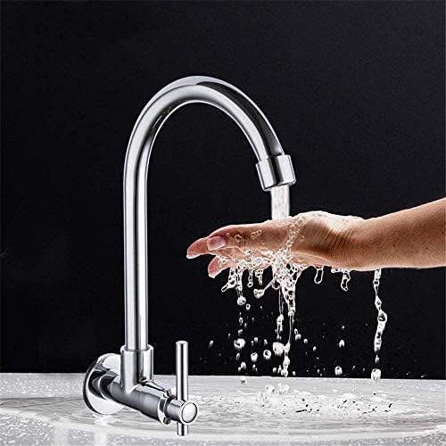Robinet de lavabo eau froide mural et flexible pour cuisine moderne