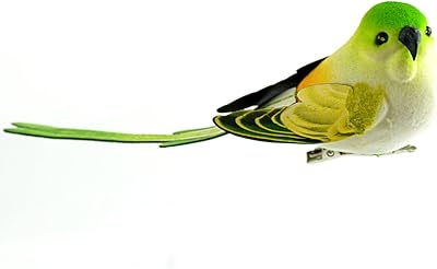 Touch of Nature 4.5" Lime Paper-Winged Bird, 1pc