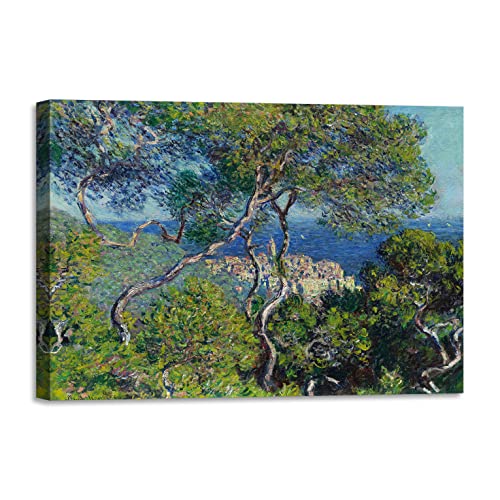 LuxHomeDecor Claude Monet - Bordighera Quadro Stampa su Tela con Telaio in Legno misura 50x70 cm