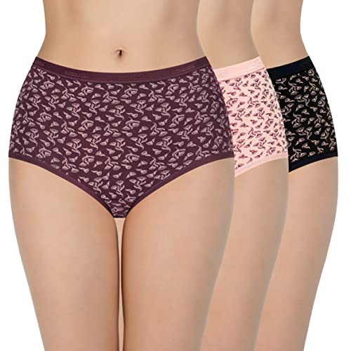 Image of Amante Printed Cotton Full Brief Panty Pack(Pack of 3)