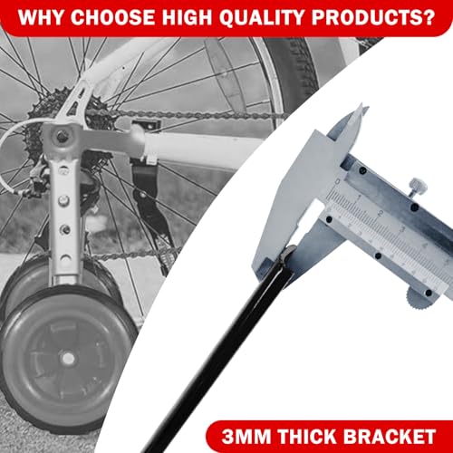 Image of HAWENS Bike Training Wheels Mute Flash Wheels with Adjustable Bicycle Stabilizer Mounted Kit Compatible for 12 14 16 18 20 inch Single Speed Bike