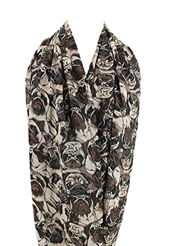 Etwoa's Pug Dog Infinity Scarf Circle Scarf Loop Scarf2