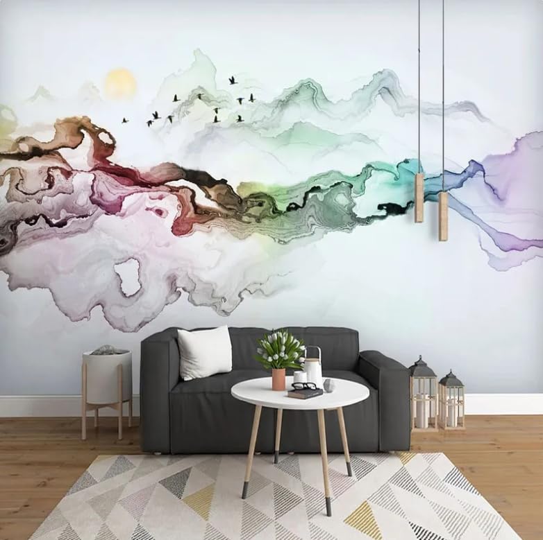 Papier peint photo de style chinois 3D salon et bureau 300x210 cm
