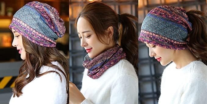 Women's Baggy Slouchy Beanie Chemo Hat Cap Scarf - Image 5