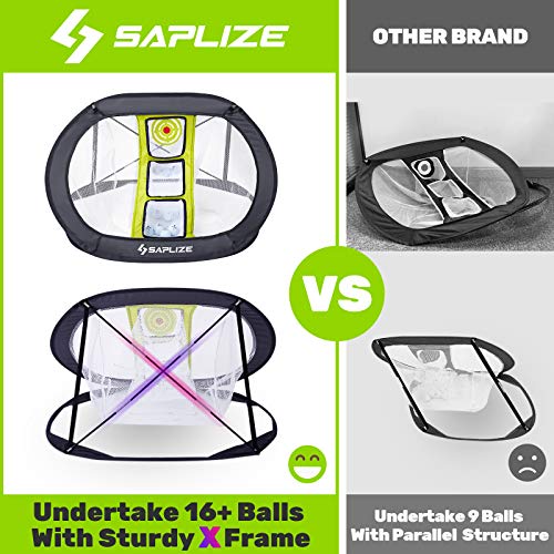 SAPLIZE Golf Chipping Net, with Foldable Hitting Mat,Practice Balls and Bamboo Tees for Indoor/Outdoor/Backyard Practice - Image 2