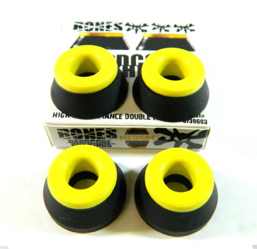 Bones Hardcore Bushing Hard Medium Soft Black White (Medium Black)